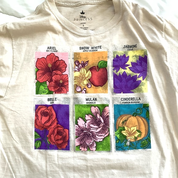 Disney Tops - Disney Princess T-Shirt Women's Size S Long Sleeve Princess Raw Hem NWOT